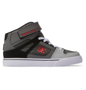 Basket Montante DC Shoes France Pure High Elastic Lace Rouge Grise Enfant | MVU-2644345