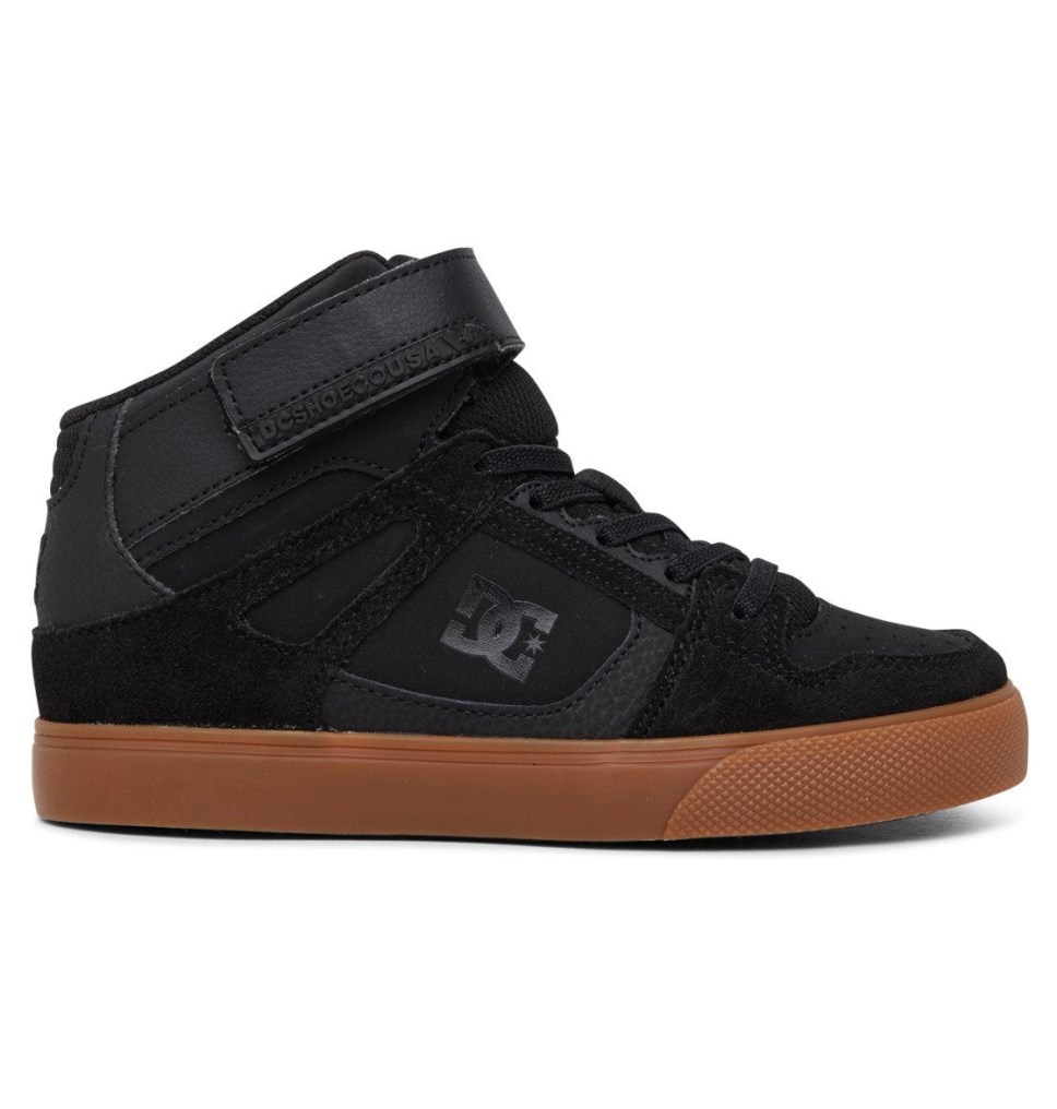 Basket Montante DC Shoes France Pure High Elastic Lace Noir Enfant | SLU-7680921