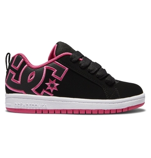 Basket DC Shoes France Court Graffik Noir Rose Enfant | CVI-8502082