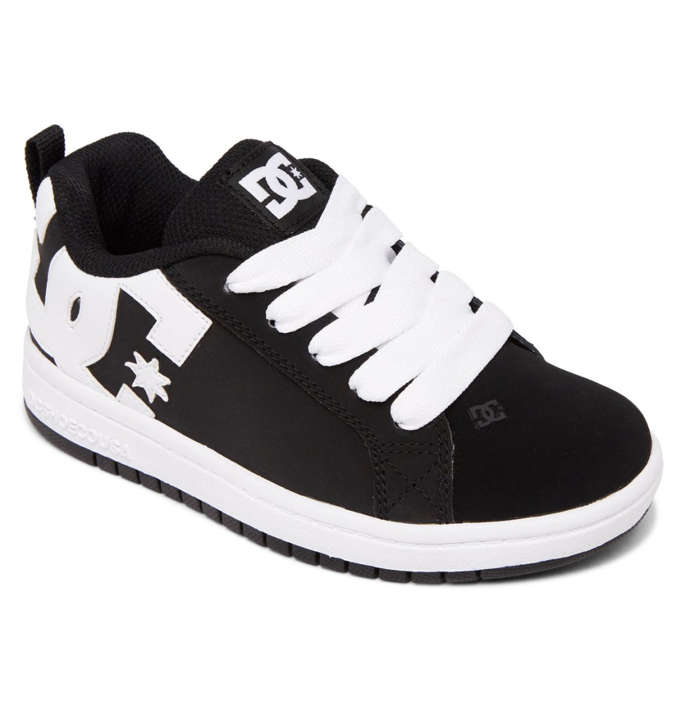 Basket DC Shoes France Court Graffik Noir Blanche Enfant | ZIK-9018007