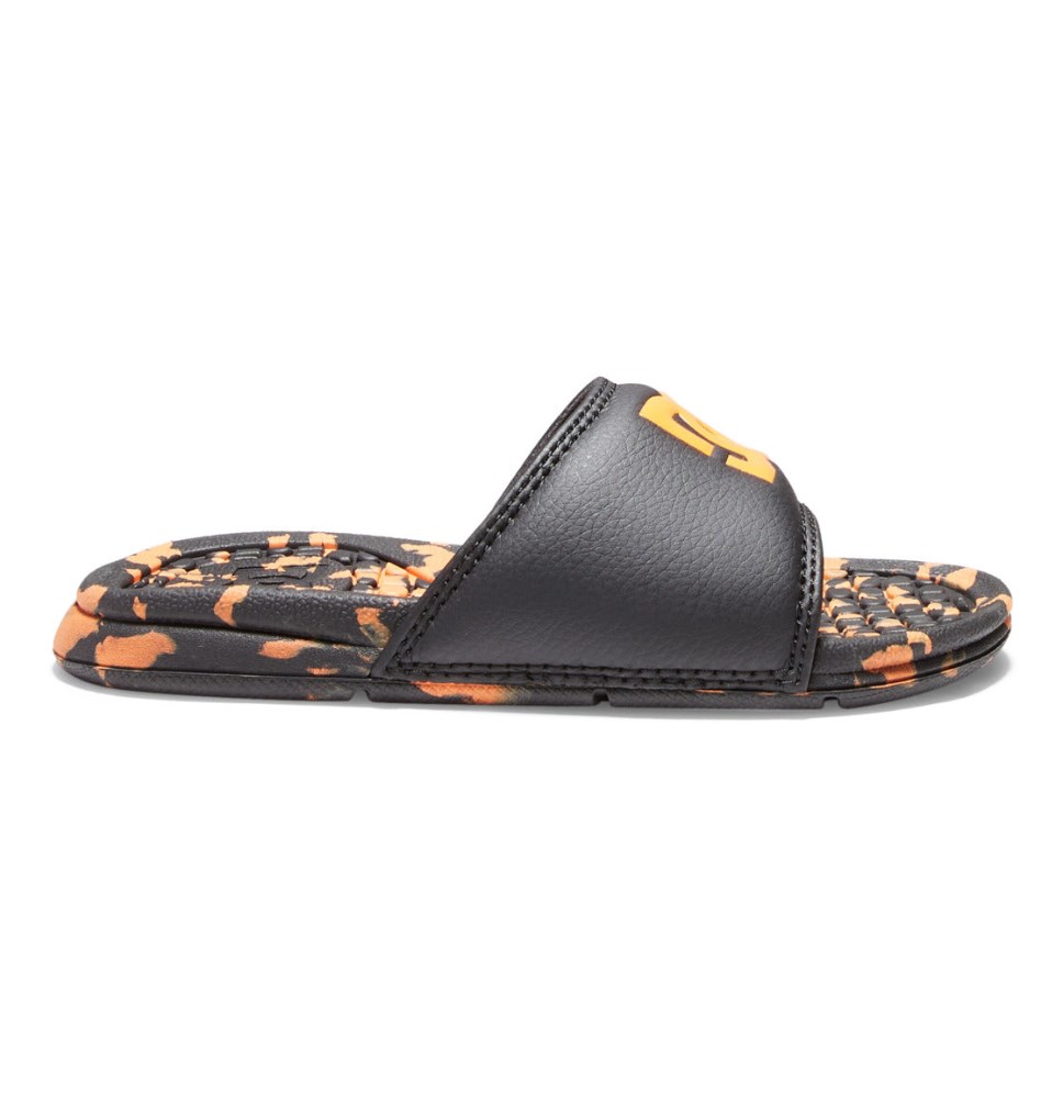 Claquette DC Shoes France Bolsa Noir Orange Enfant | QZH-3951011