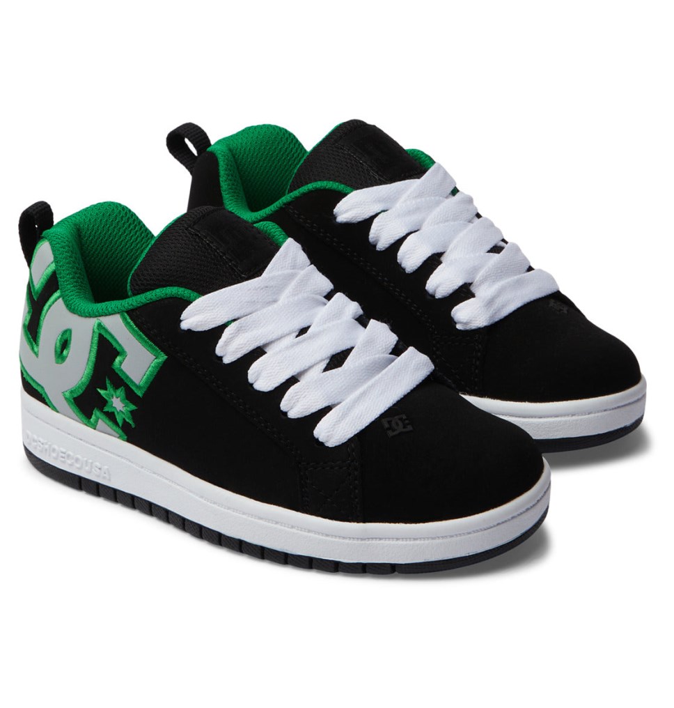 Basket DC Shoes France Court Graffik Noir Vert Enfant | RSX-9820694