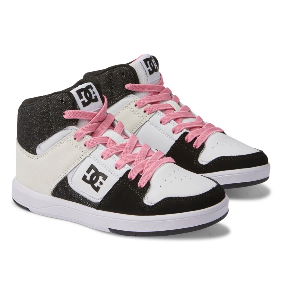 Basket Montante DC Shoes France Cure Noir Rose Bleu Enfant | AAD-9933030