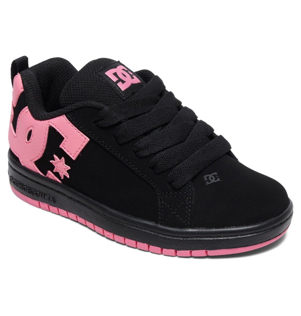 Basket DC Shoes France Court Graffik Noir Rose Enfant | TSP-9984230