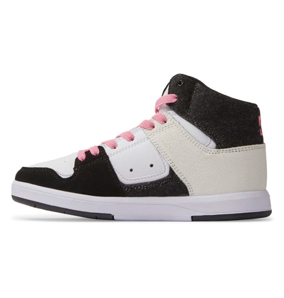 Basket Montante DC Shoes France Cure Noir Rose Bleu Enfant | AAD-9933030