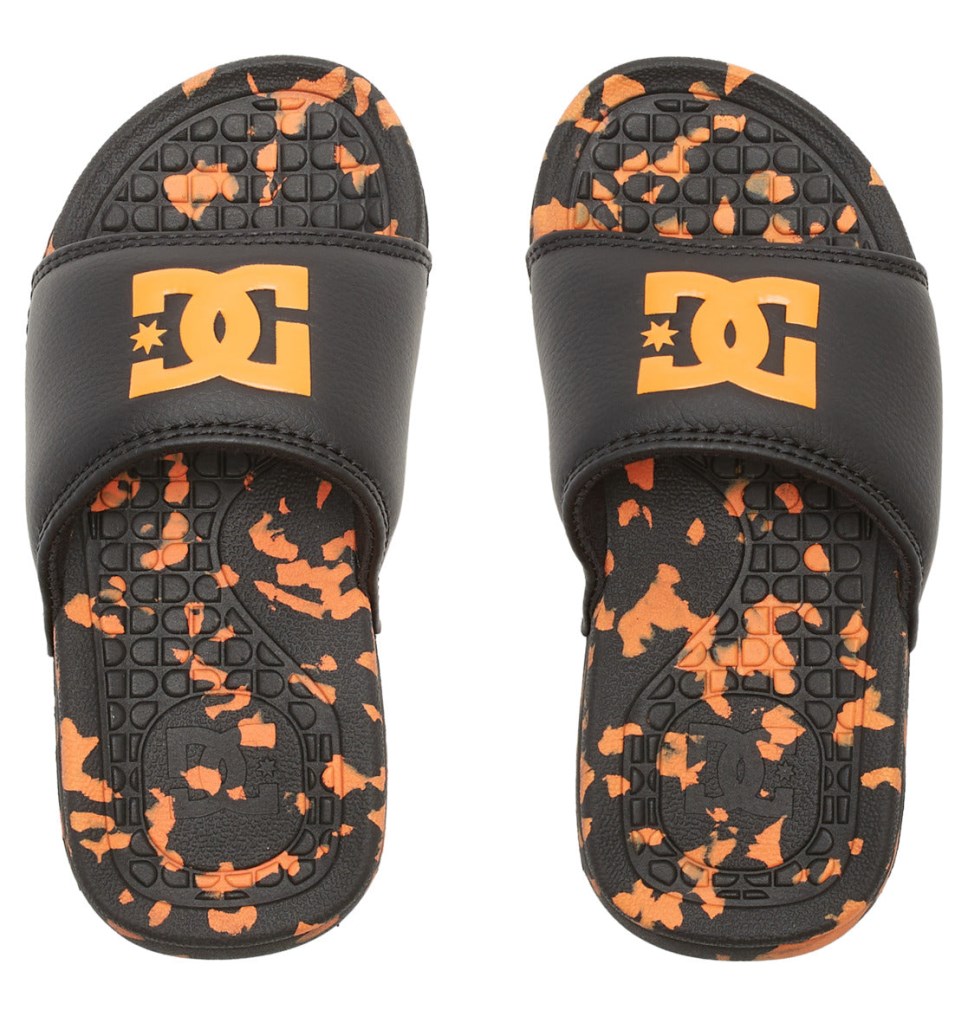 Claquette DC Shoes France Bolsa Noir Orange Enfant | QZH-3951011