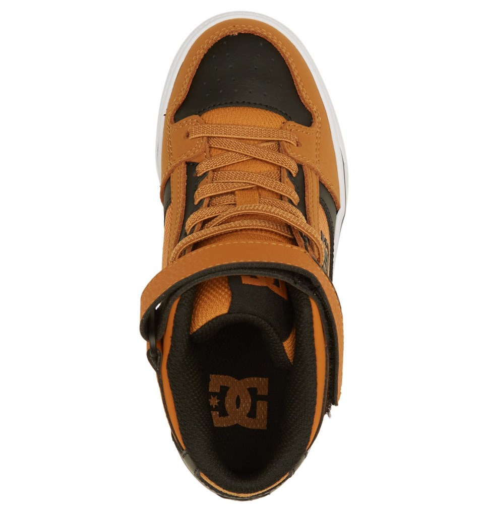 Basket Montante DC Shoes France Pure High Elastic Lace Marron Noir Enfant | WLF-9145619