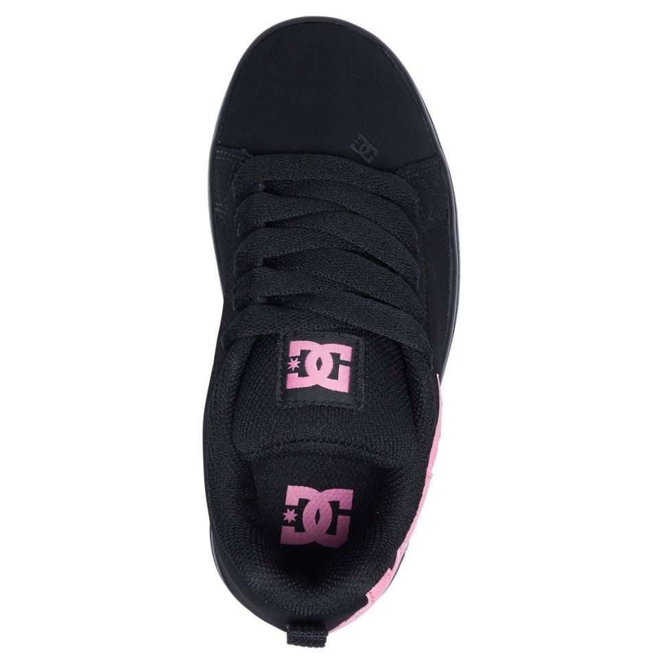 Basket DC Shoes France Court Graffik Noir Rose Enfant | TSP-9984230