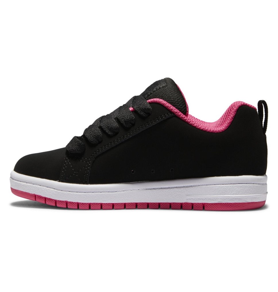 Basket DC Shoes France Court Graffik Noir Rose Enfant | CVI-8502082