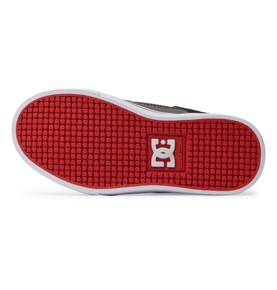 Basket Montante DC Shoes France Pure High Elastic Lace Rouge Grise Enfant | MVU-2644345