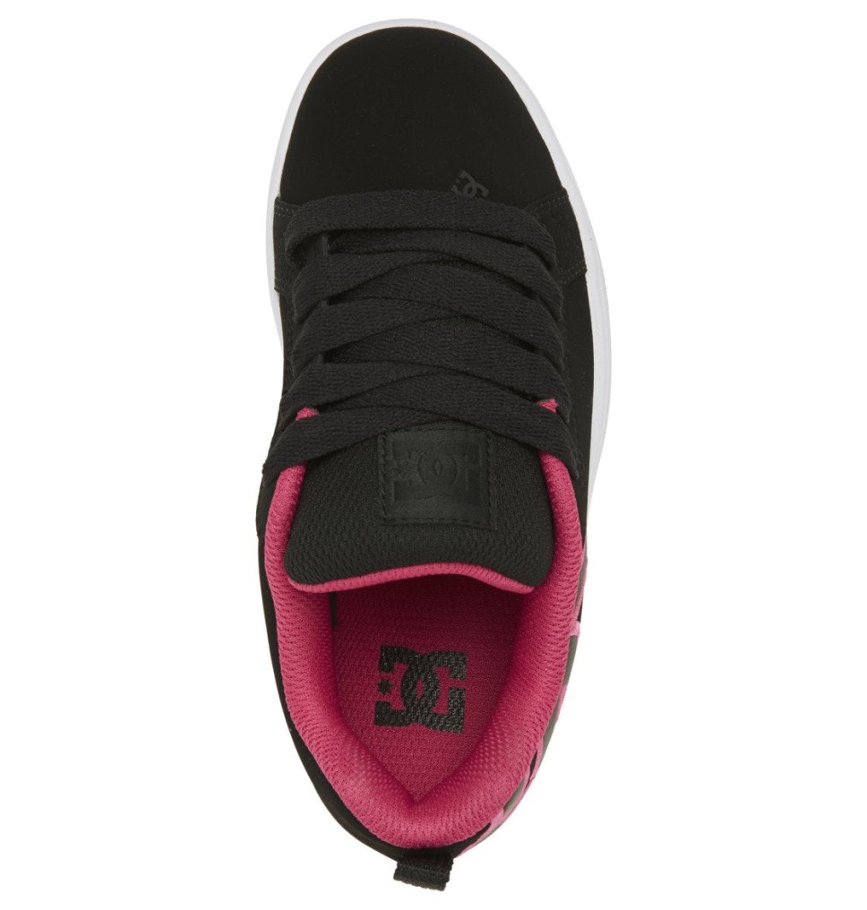 Basket DC Shoes France Court Graffik Noir Rose Enfant | CVI-8502082