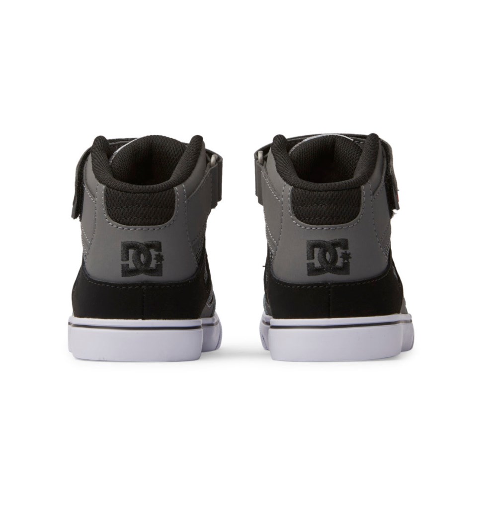 Basket Montante DC Shoes France Pure High Elastic Lace Rouge Grise Enfant | MVU-2644345