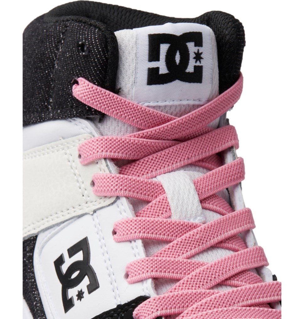 Basket Montante DC Shoes France Cure Noir Rose Bleu Enfant | AAD-9933030