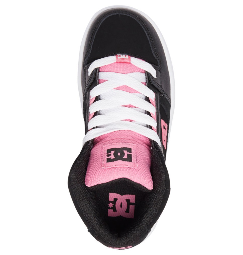 Basket Montante DC Shoes France Pure Noir Rose Enfant | COZ-3263485