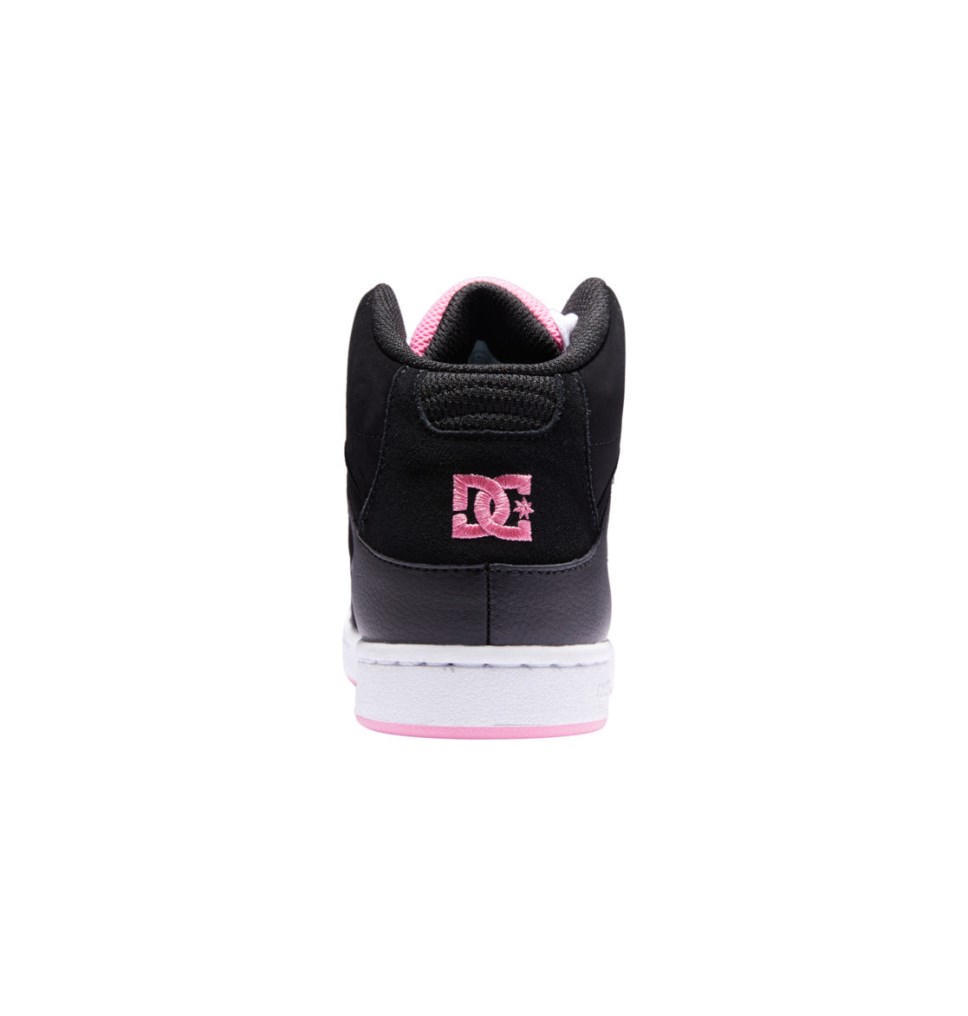 Basket Montante DC Shoes France Pure Noir Rose Enfant | COZ-3263485