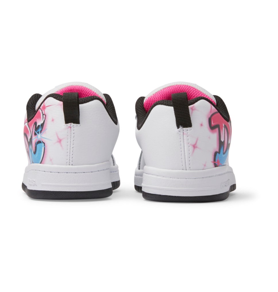 Basket DC Shoes France Graffiti Print Court Graffik Rose Clair Enfant | LIW-3381984