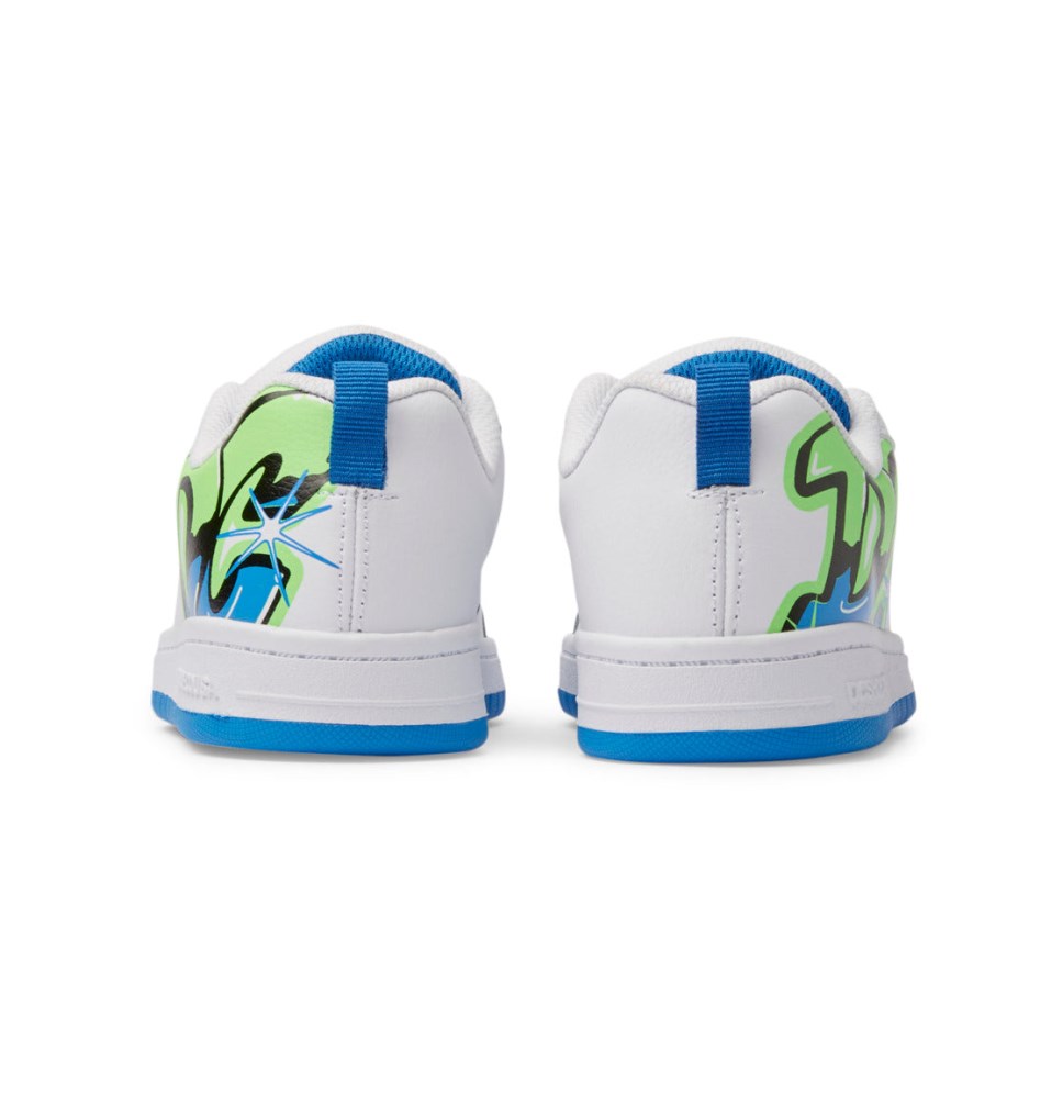 Basket DC Shoes France Graffiti Print Court Graffik Blanche Enfant | NPI-9127738