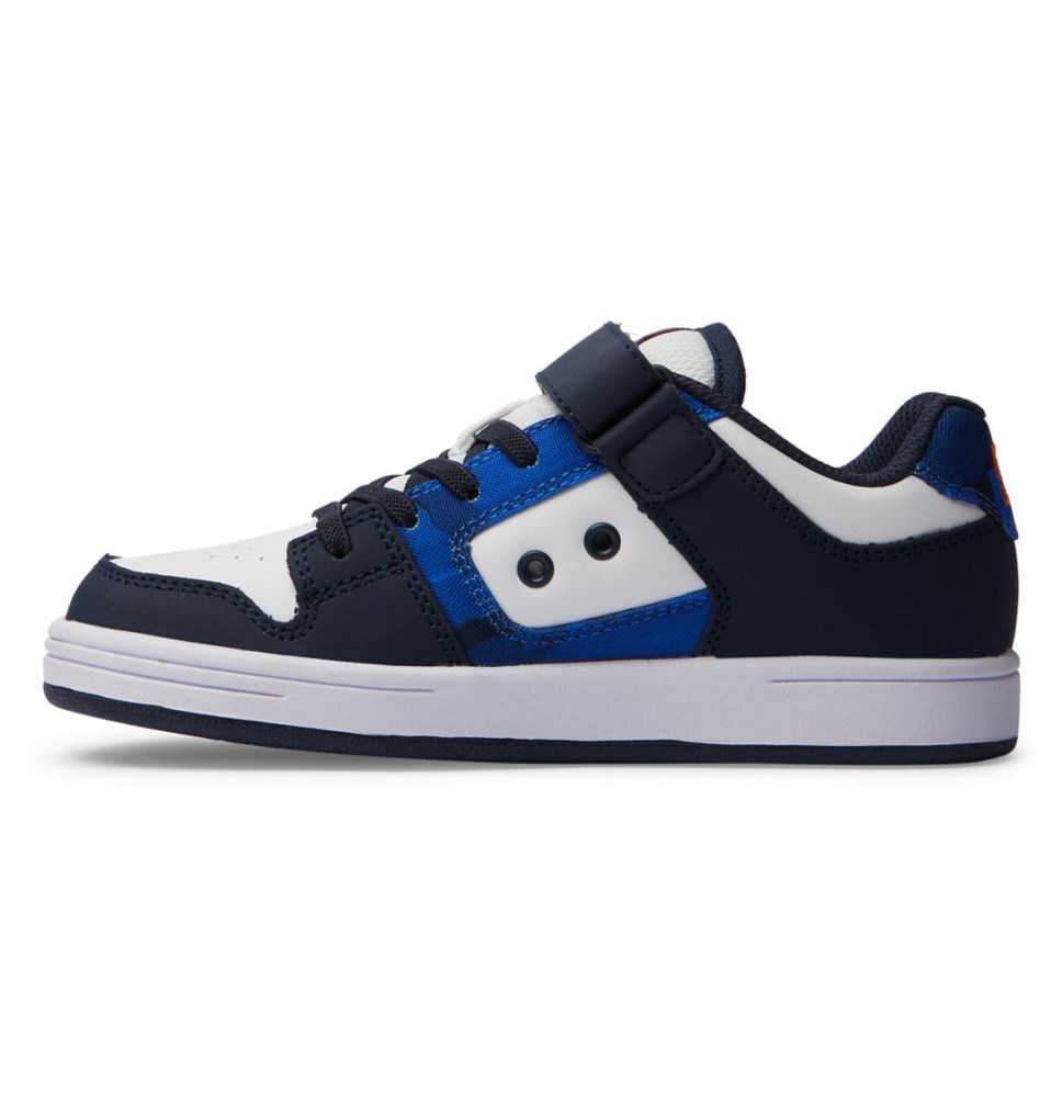 Basket DC Shoes France Manteca 4 Elastic Lace Bleu Orange Enfant | ICG-4675938