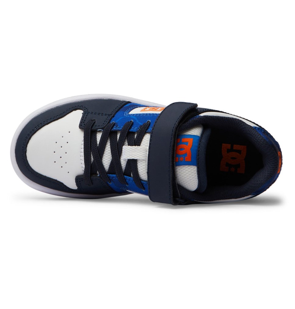 Basket DC Shoes France Manteca 4 Elastic Lace Bleu Orange Enfant | ICG-4675938