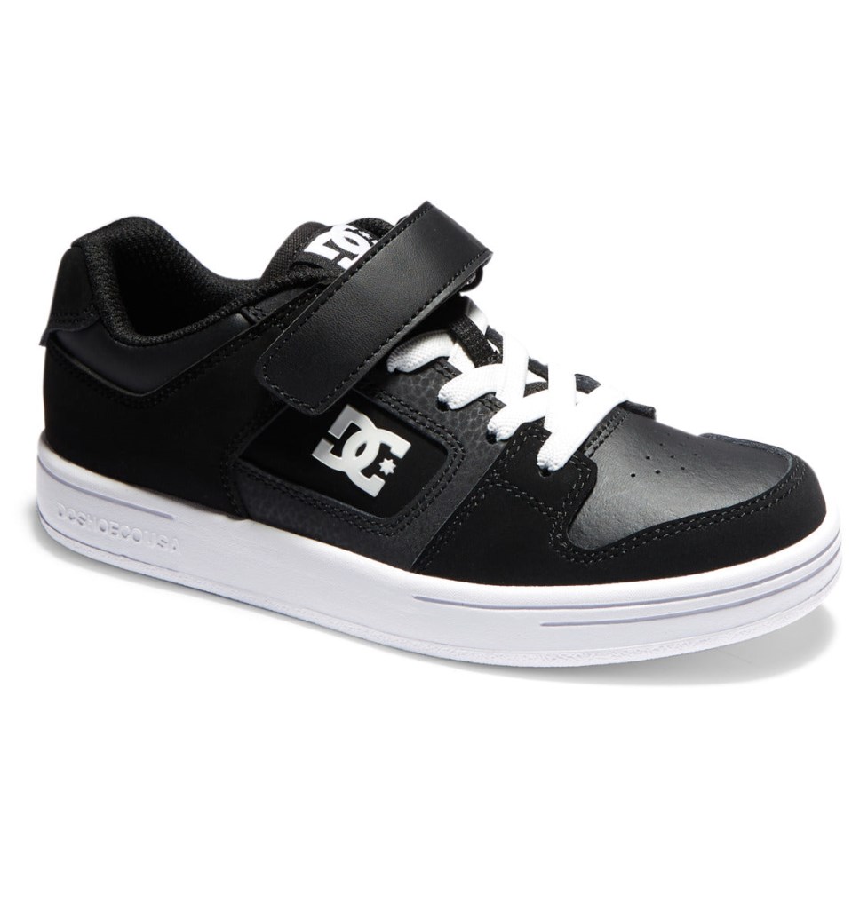 Basket DC Shoes France Manteca 4 Elastic Lace Noir Blanche Enfant | IQO-2908976