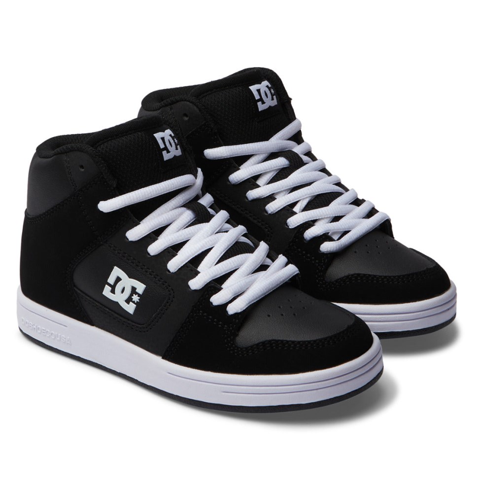 Basket DC Shoes France Manteca 4 HI Noir Blanche Enfant | TBV-5141883