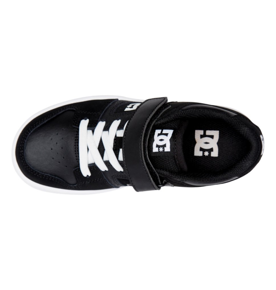 Basket DC Shoes France Manteca 4 Elastic Lace Noir Blanche Enfant | IQO-2908976