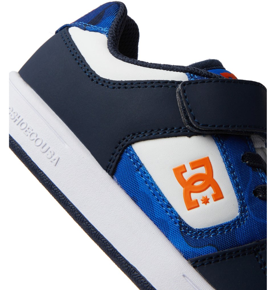 Basket DC Shoes France Manteca 4 Elastic Lace Bleu Orange Enfant | ICG-4675938