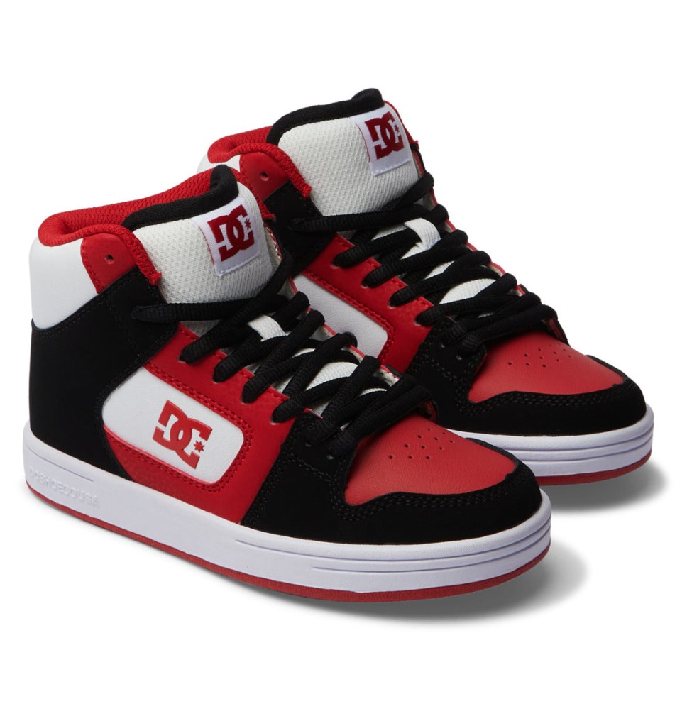 Basket DC Shoes France Manteca 4 HI Noir Rouge Enfant | UTB-1313951