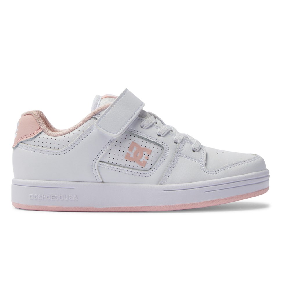 Basket DC Shoes France Manteca 4 V Blanche Rose Enfant | CTR-8887699