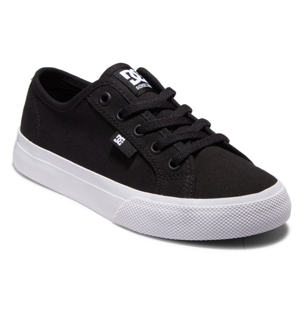 Basket DC Shoes France Manual Noir Blanche Enfant | KZR-2033640