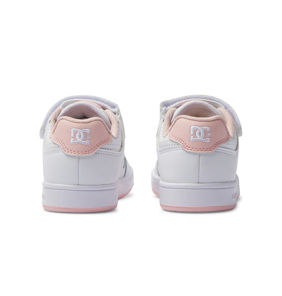 Basket DC Shoes France Manteca 4 V Blanche Rose Enfant | CTR-8887699