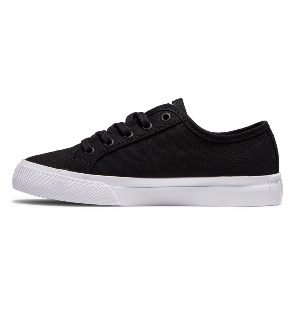 Basket DC Shoes France Manual Noir Blanche Enfant | KZR-2033640