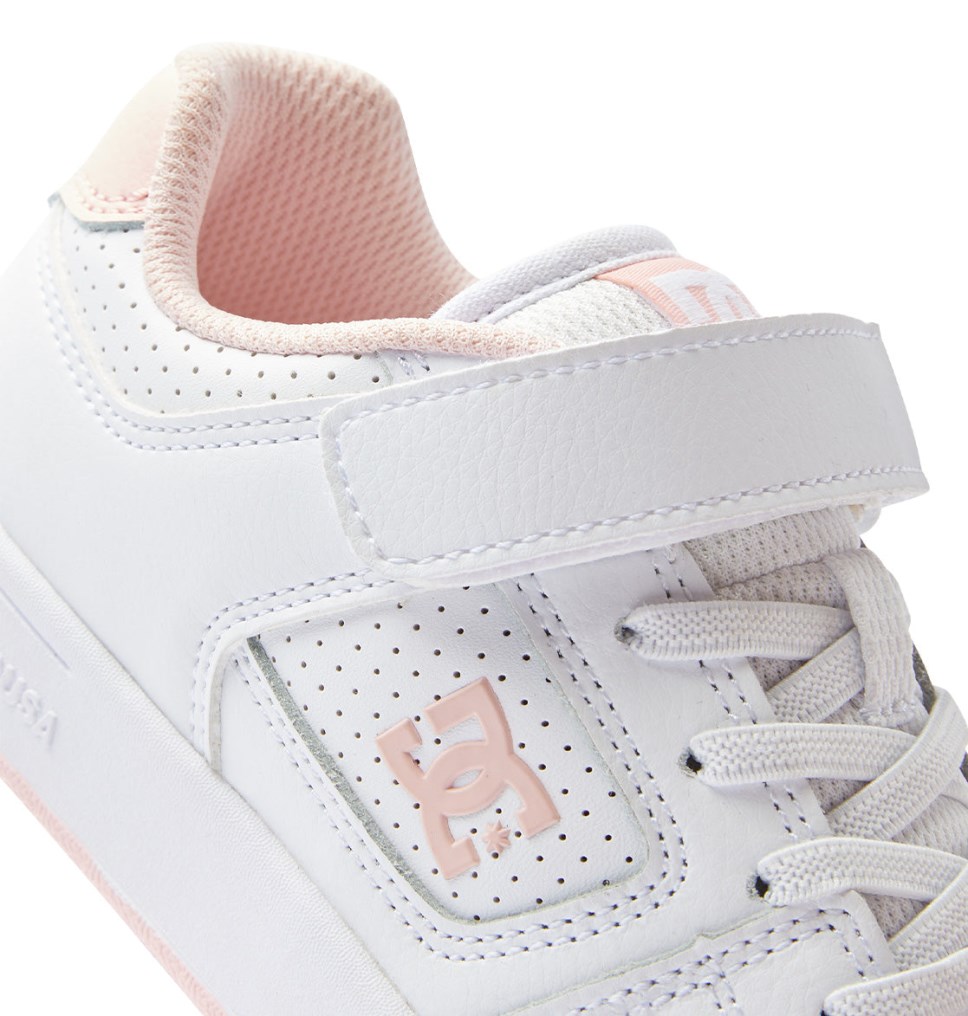 Basket DC Shoes France Manteca 4 V Blanche Rose Enfant | CTR-8887699