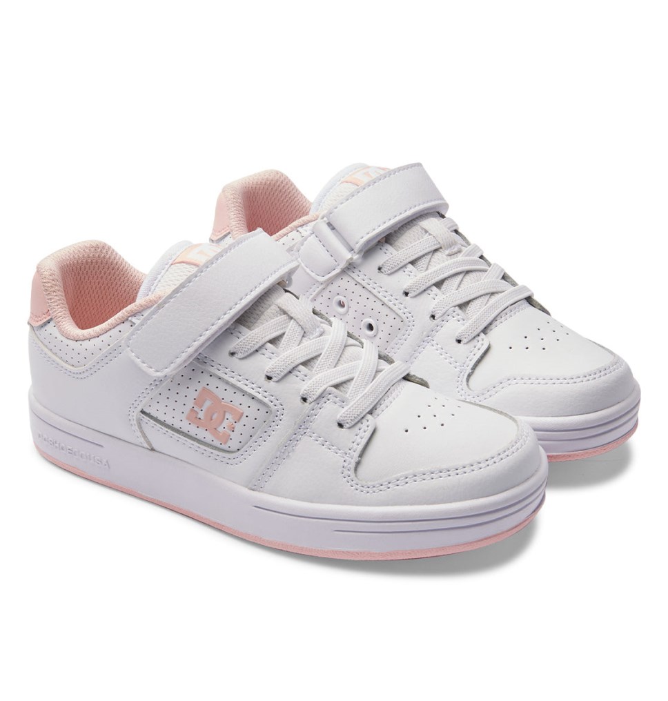 Basket DC Shoes France Manteca 4 V Blanche Rose Enfant | CTR-8887699