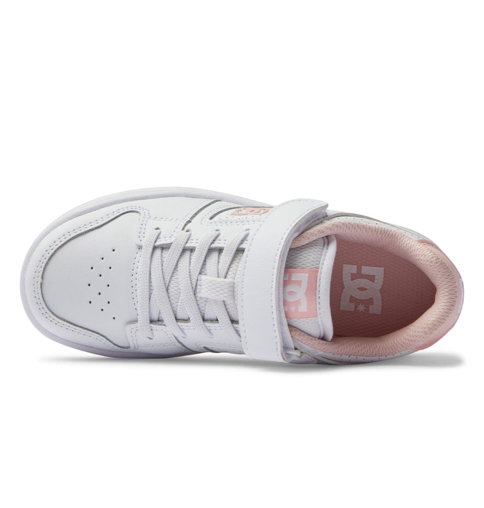 Basket DC Shoes France Manteca 4 V Blanche Rose Enfant | CTR-8887699