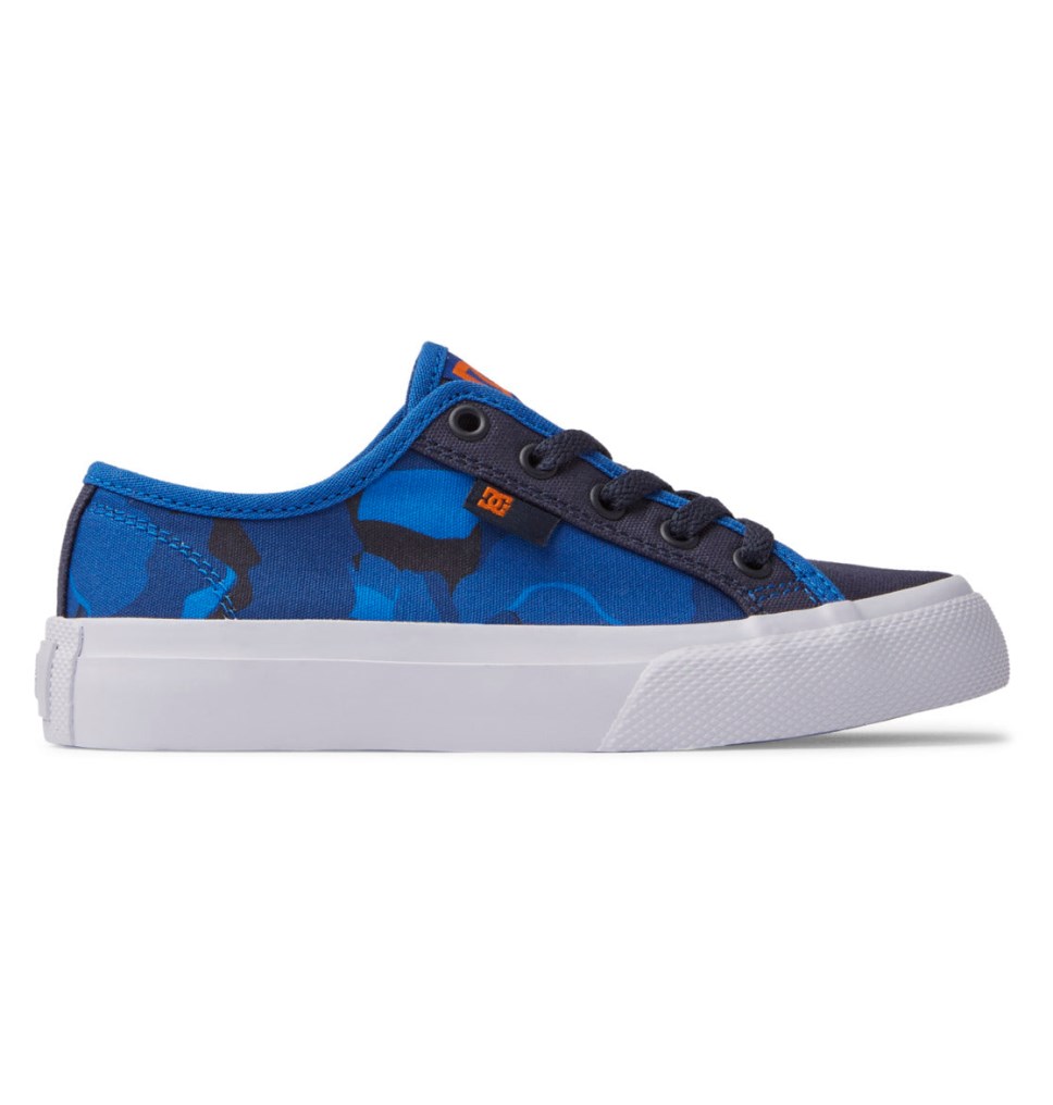 Basket DC Shoes France Manual Bleu Orange Enfant | BQS-6591272