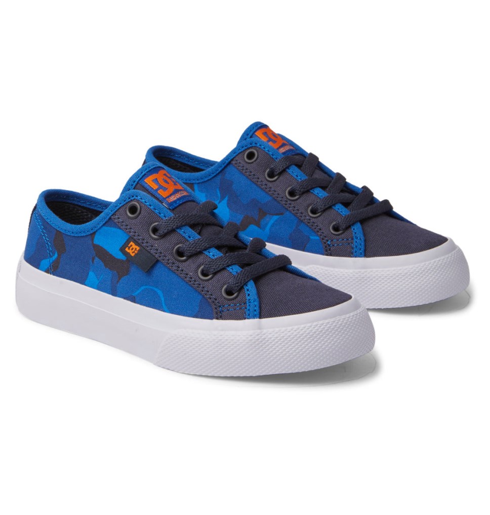 Basket DC Shoes France Manual Bleu Orange Enfant | BQS-6591272