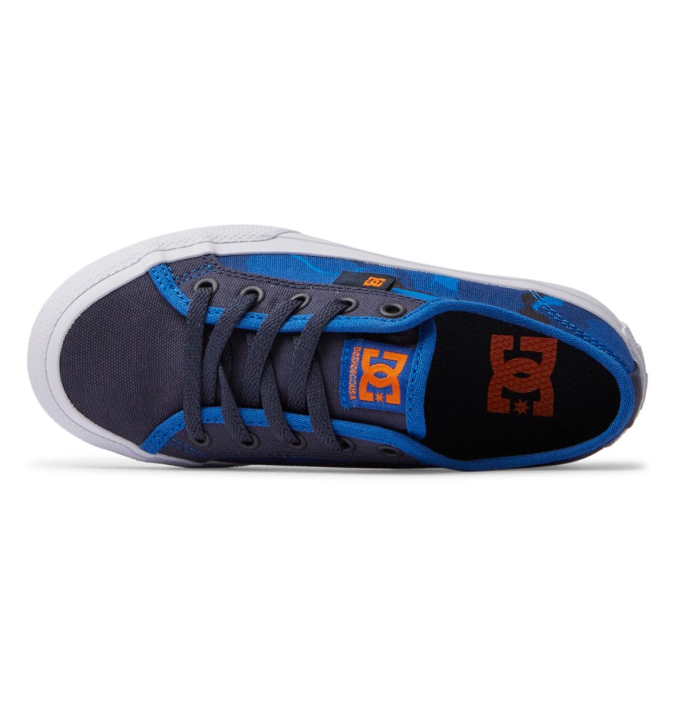 Basket DC Shoes France Manual Bleu Orange Enfant | BQS-6591272