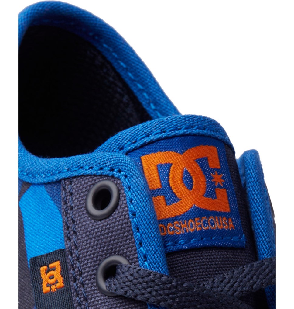 Basket DC Shoes France Manual Bleu Orange Enfant | BQS-6591272