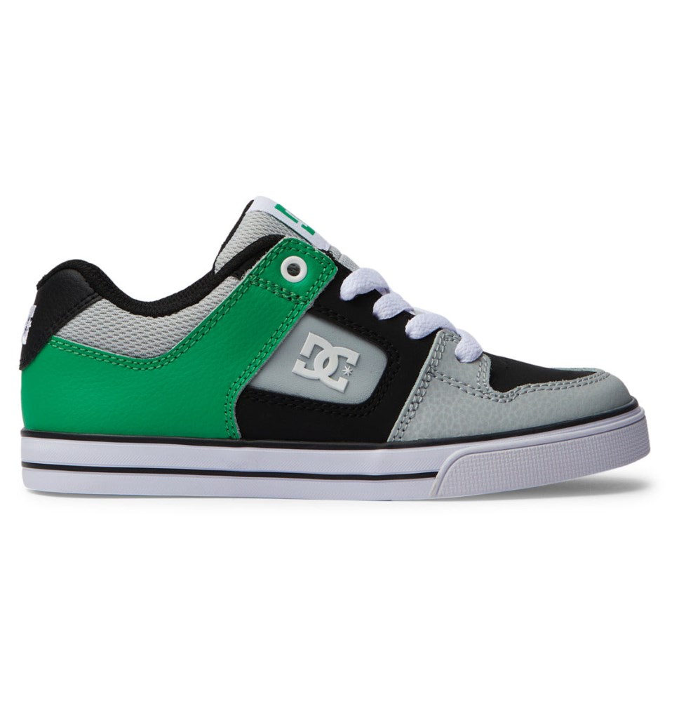 Basket DC Shoes France Pure Noir Vert Enfant | RPY-0757049