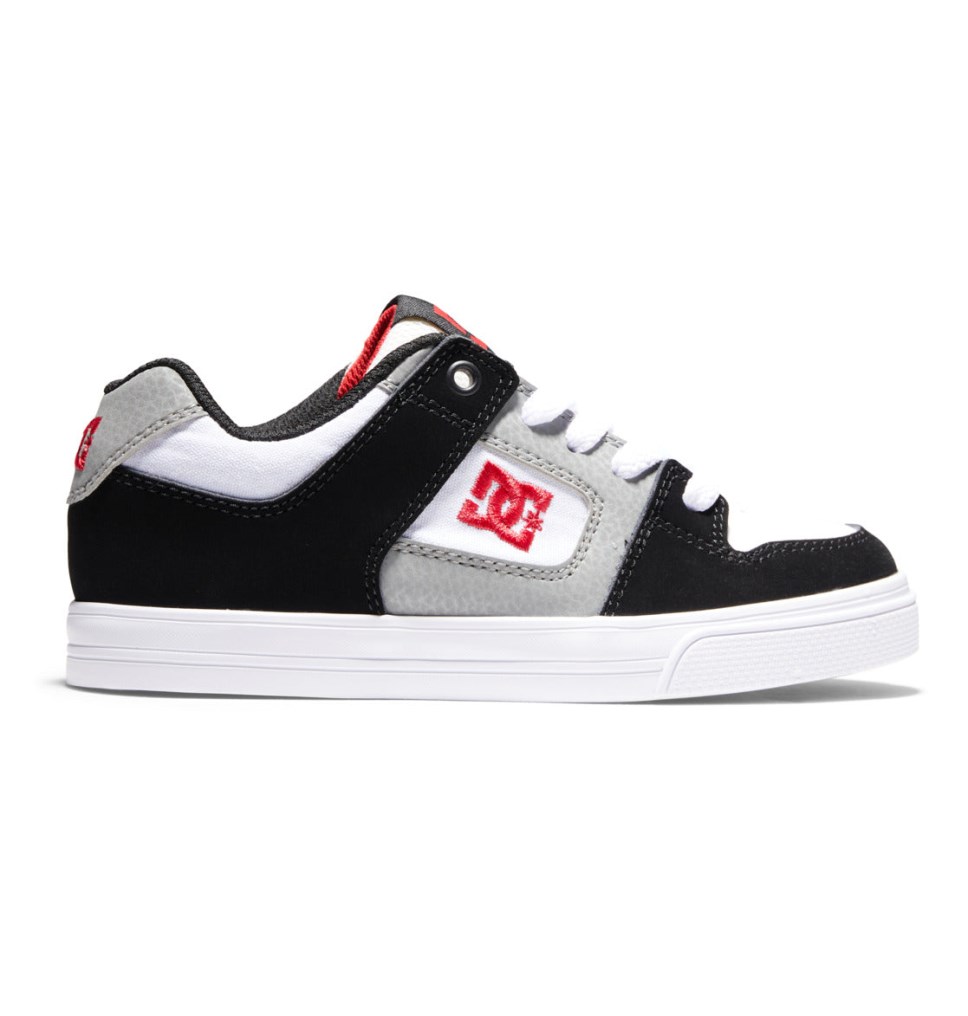 Basket DC Shoes France Pure Blanche Noir Rouge Enfant | MAW-0544891