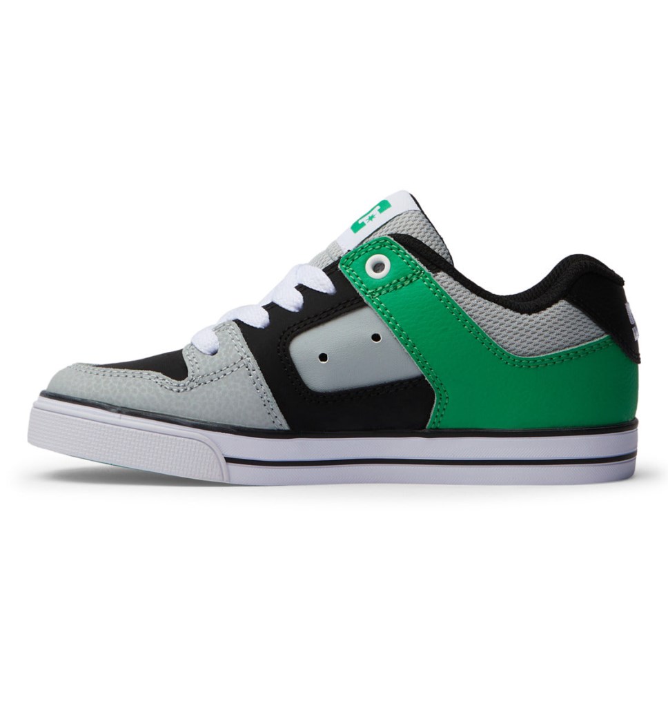 Basket DC Shoes France Pure Noir Vert Enfant | RPY-0757049