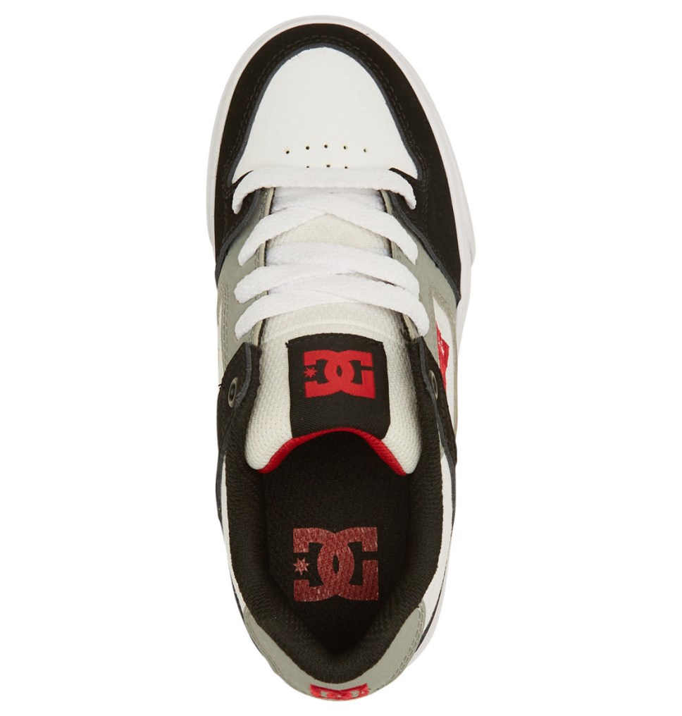 Basket DC Shoes France Pure Blanche Noir Rouge Enfant | MAW-0544891