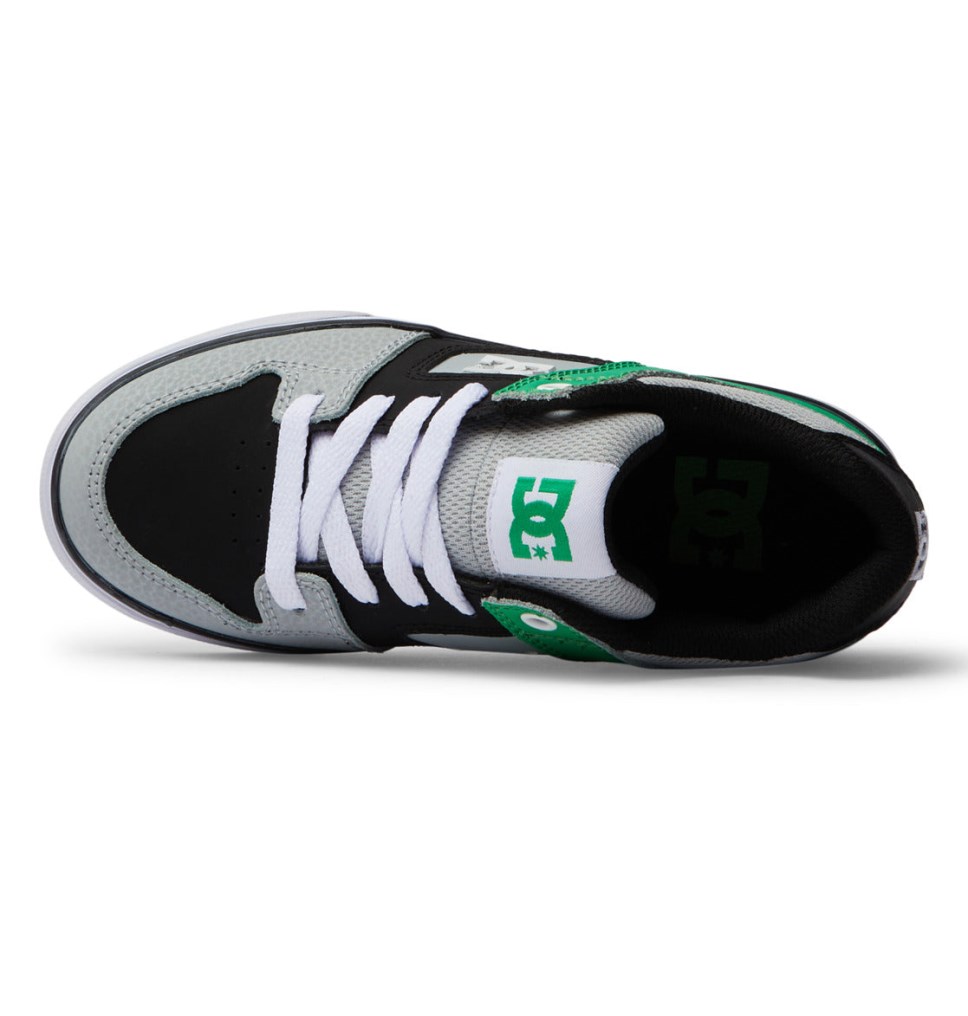 Basket DC Shoes France Pure Noir Vert Enfant | RPY-0757049