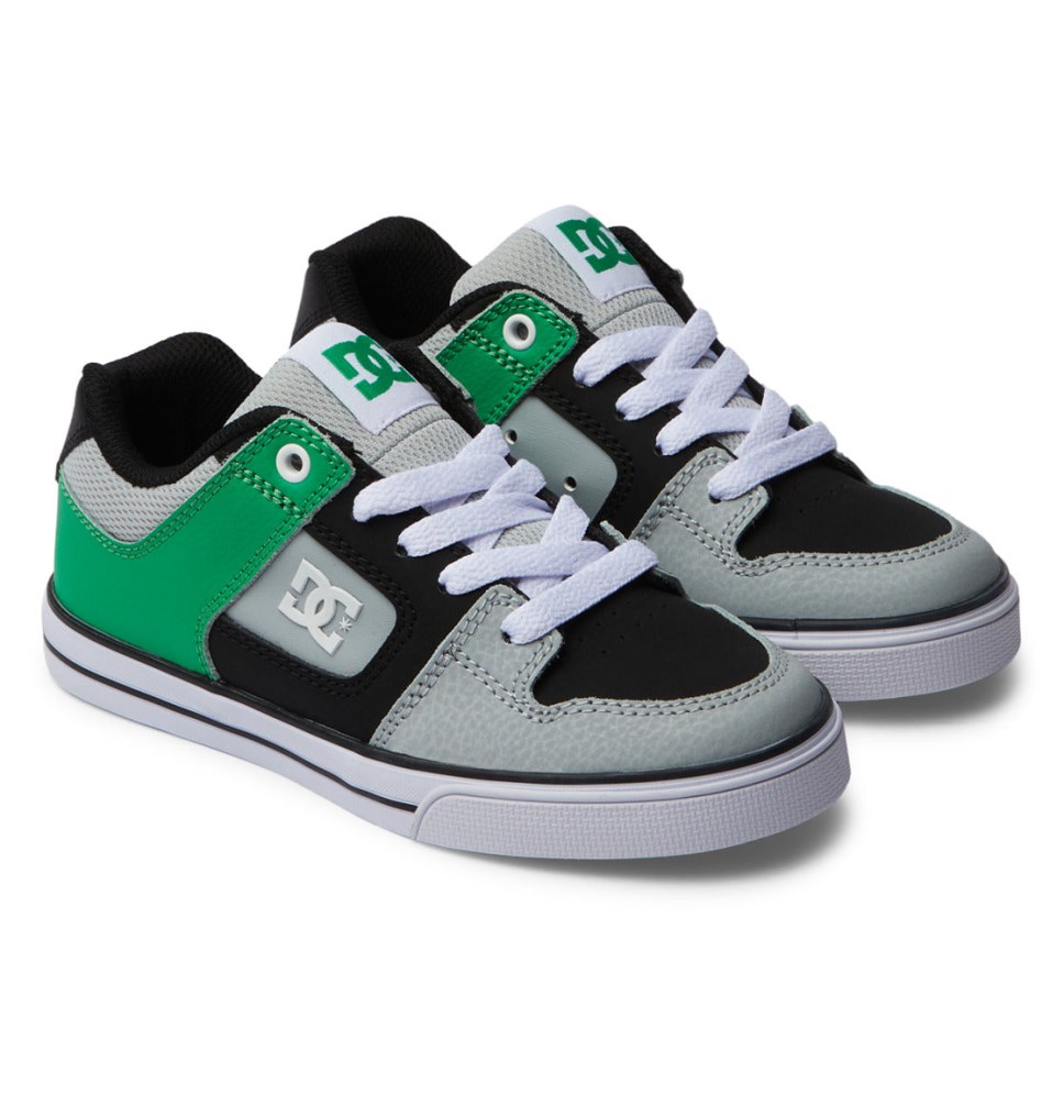 Basket DC Shoes France Pure Noir Vert Enfant | RPY-0757049