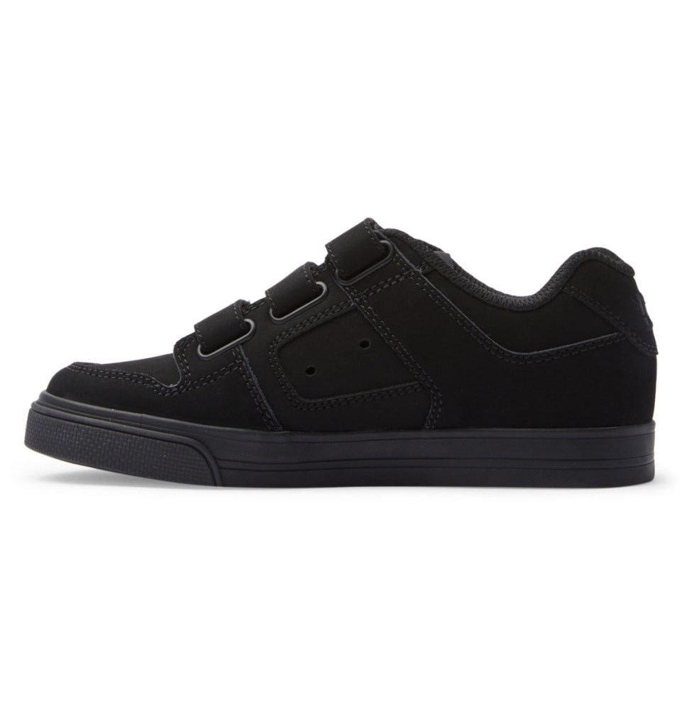 Basket DC Shoes France Pure Velcro Noir Enfant | TSP-6397770