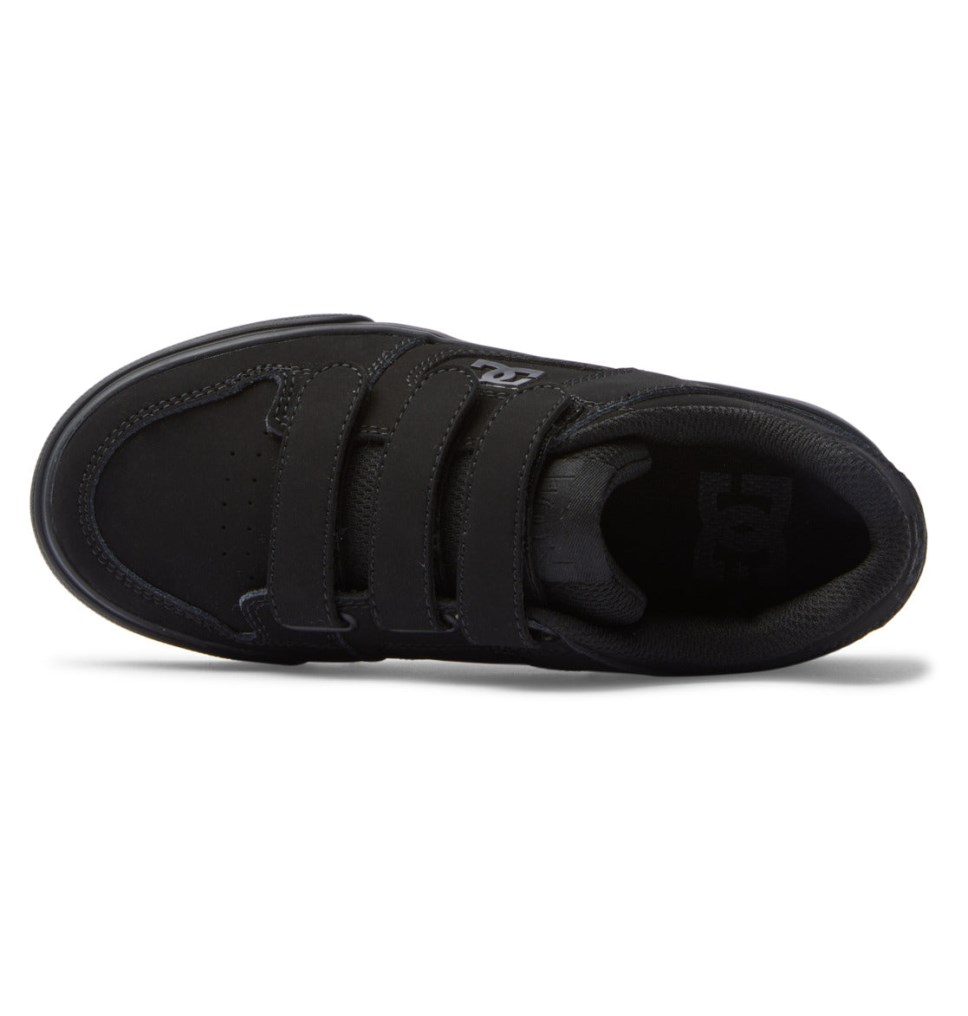 Basket DC Shoes France Pure Velcro Noir Enfant | TSP-6397770