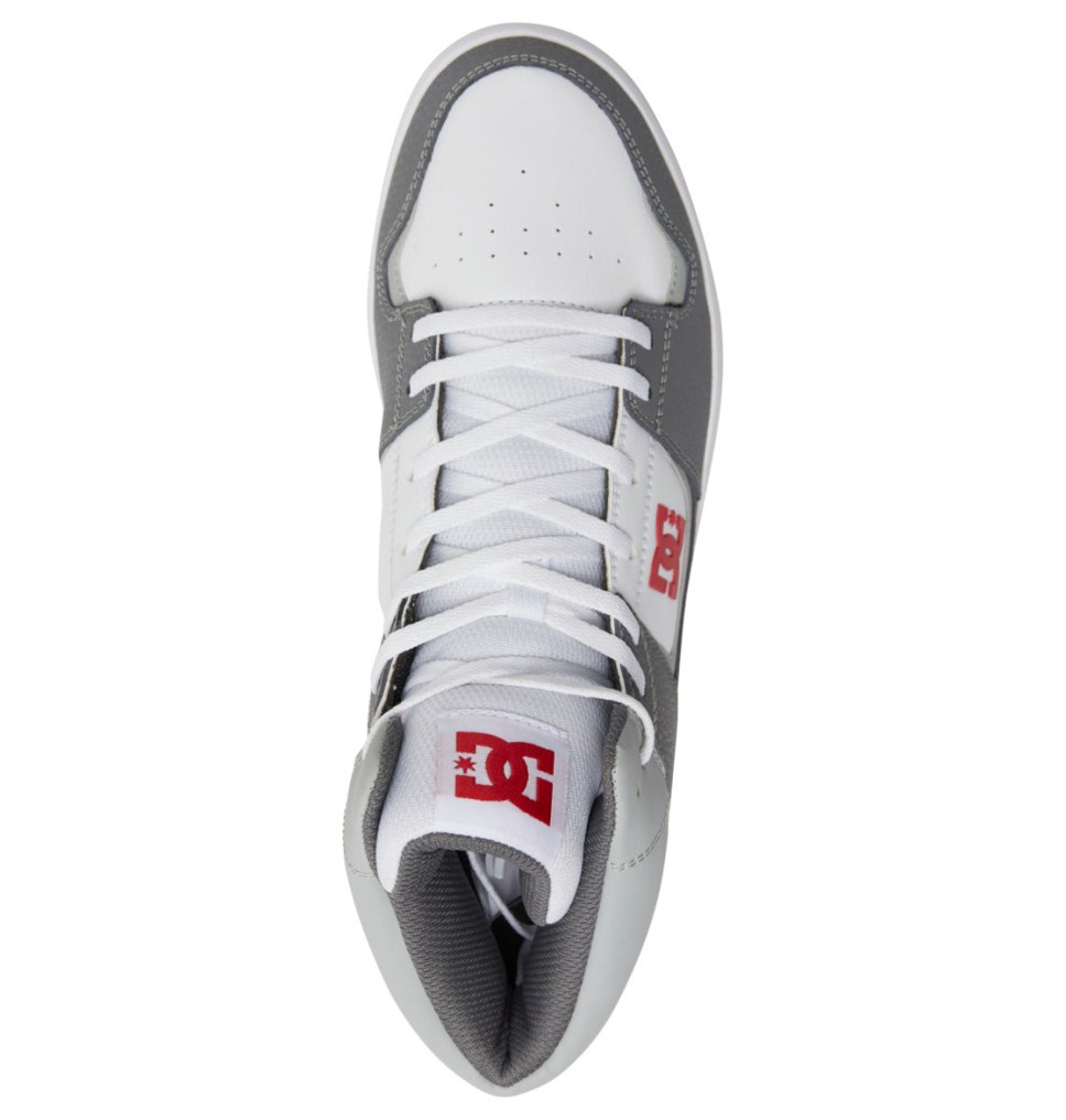 Basket Montante DC Shoes France Cure Blanche Grise Rouge Homme | ZTC-8964957