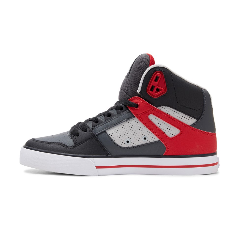 Basket Montante DC Shoes France Pure Grise Rouge Homme | BQB-7457499