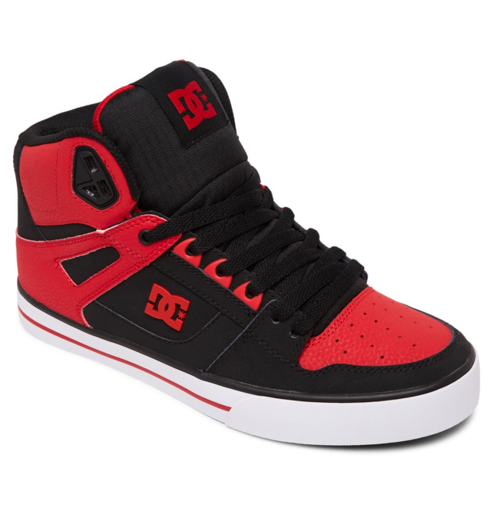 Basket Montante DC Shoes France Pure Rouge Blanche Noir Homme | NSE-2710164